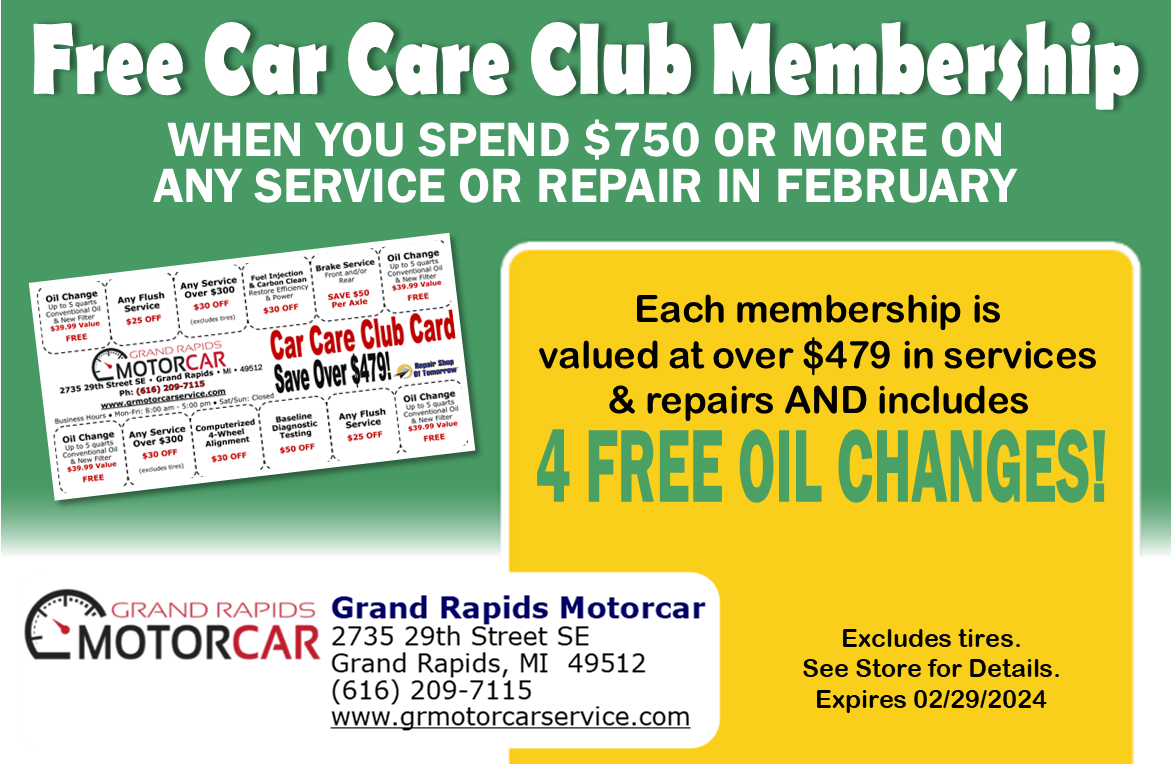 $50 Off Coupon | Grand Rapids Motorcar