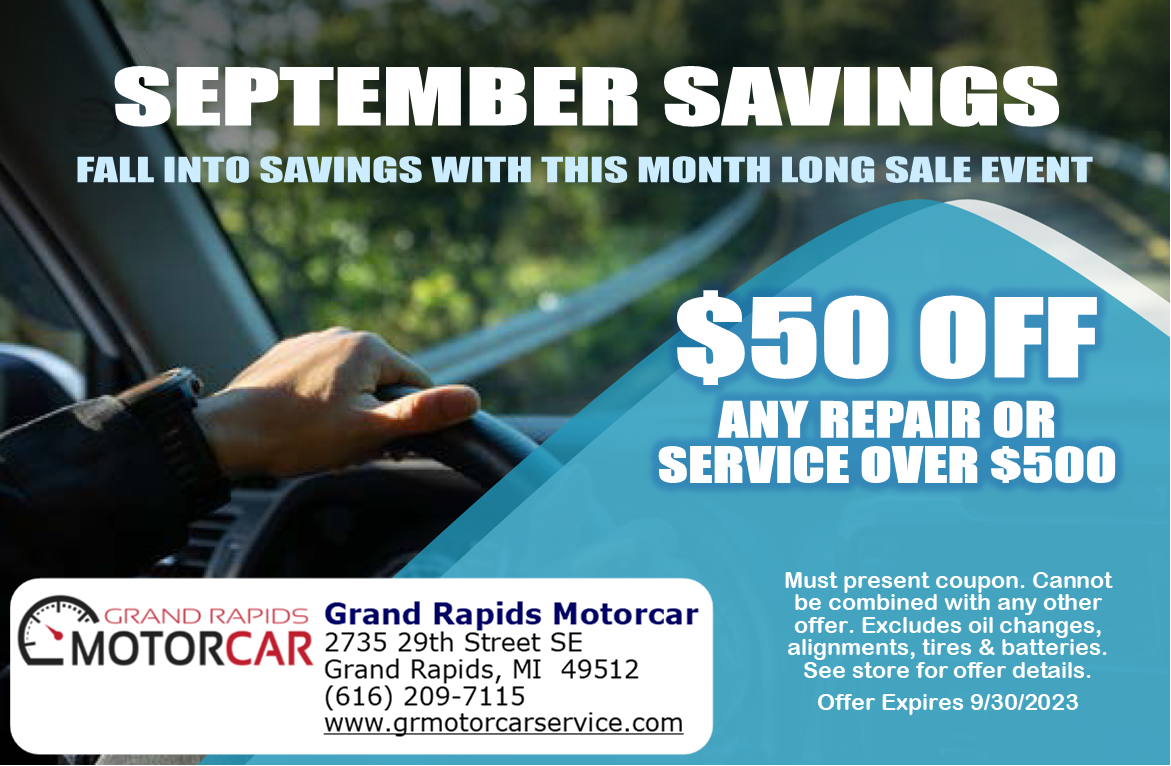 September Savings Coupon | Grand Rapids Motorcar