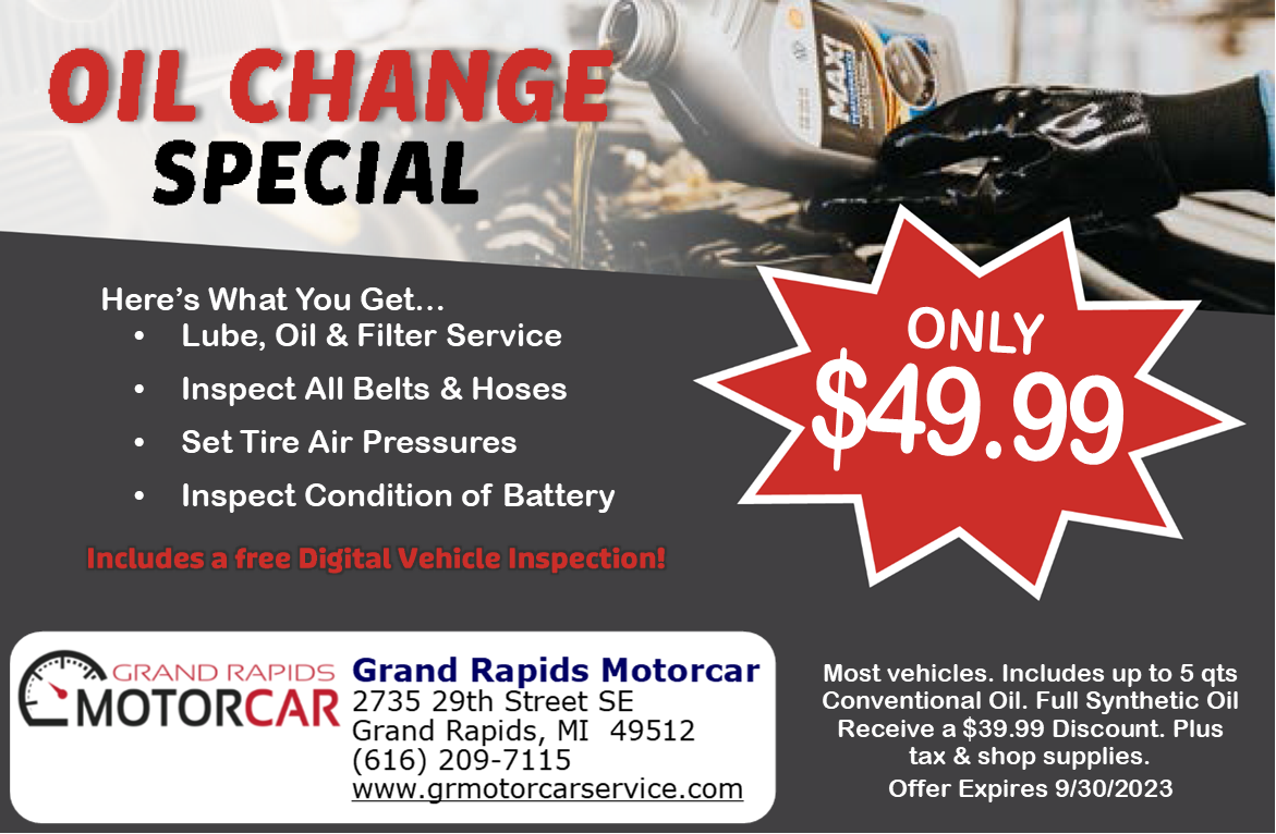 Oil Change Special | Grand Rapids Motorcar