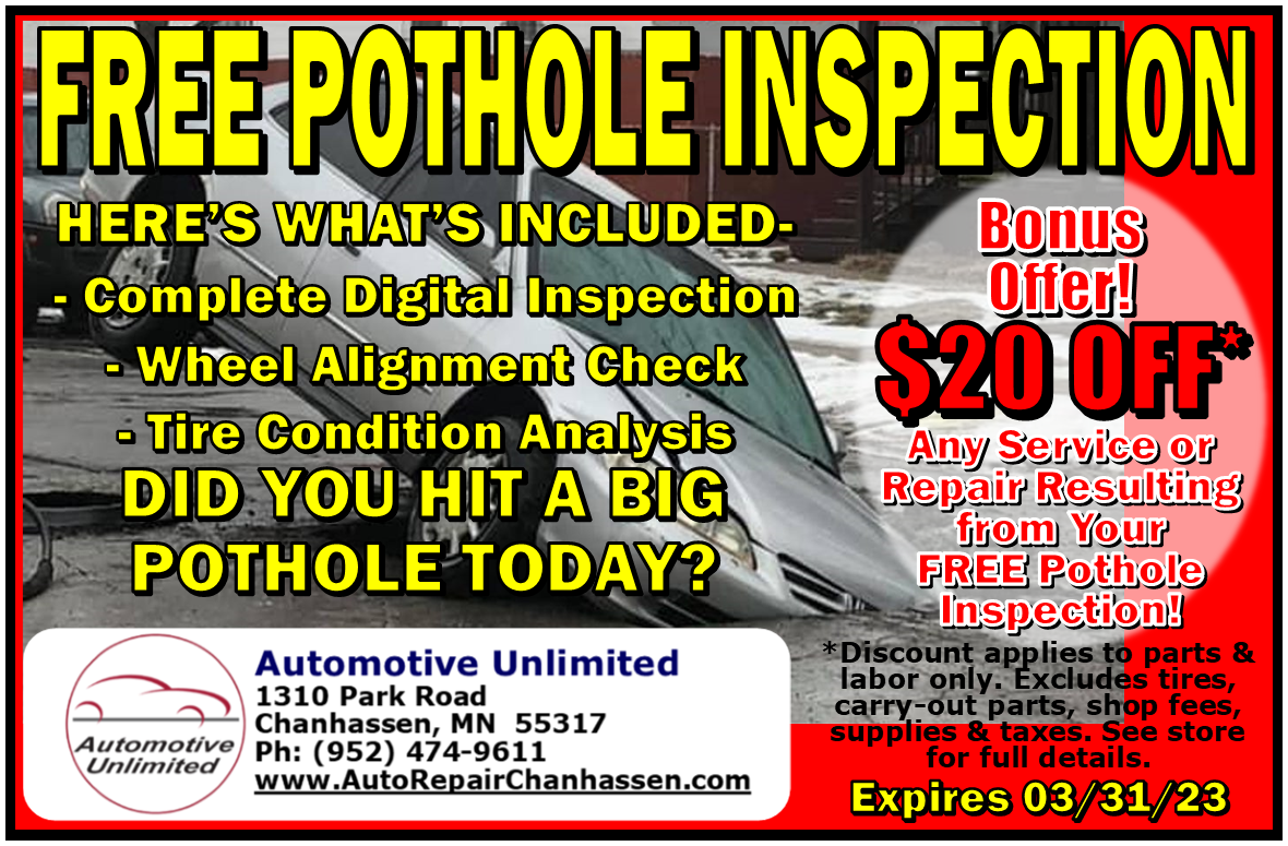 Free Pothole Inspection | Grand Rapids Motorcar