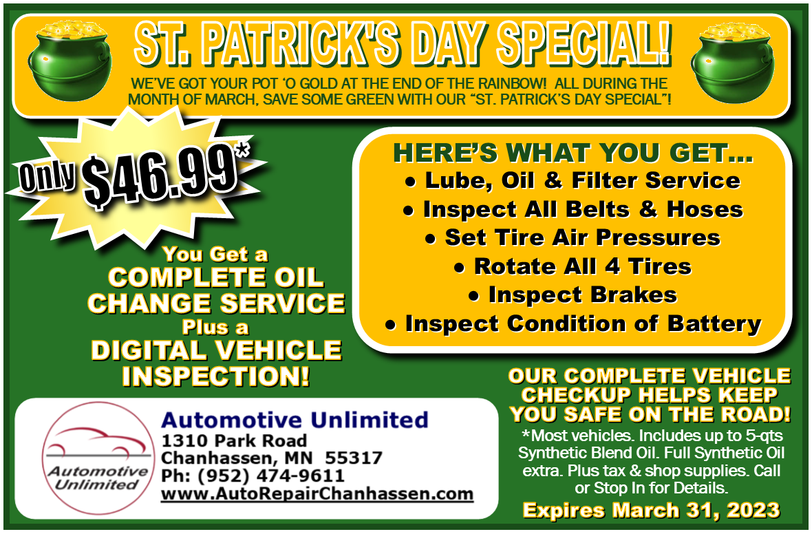 St. Patrick's Day Special | Grand Rapids Motorcar